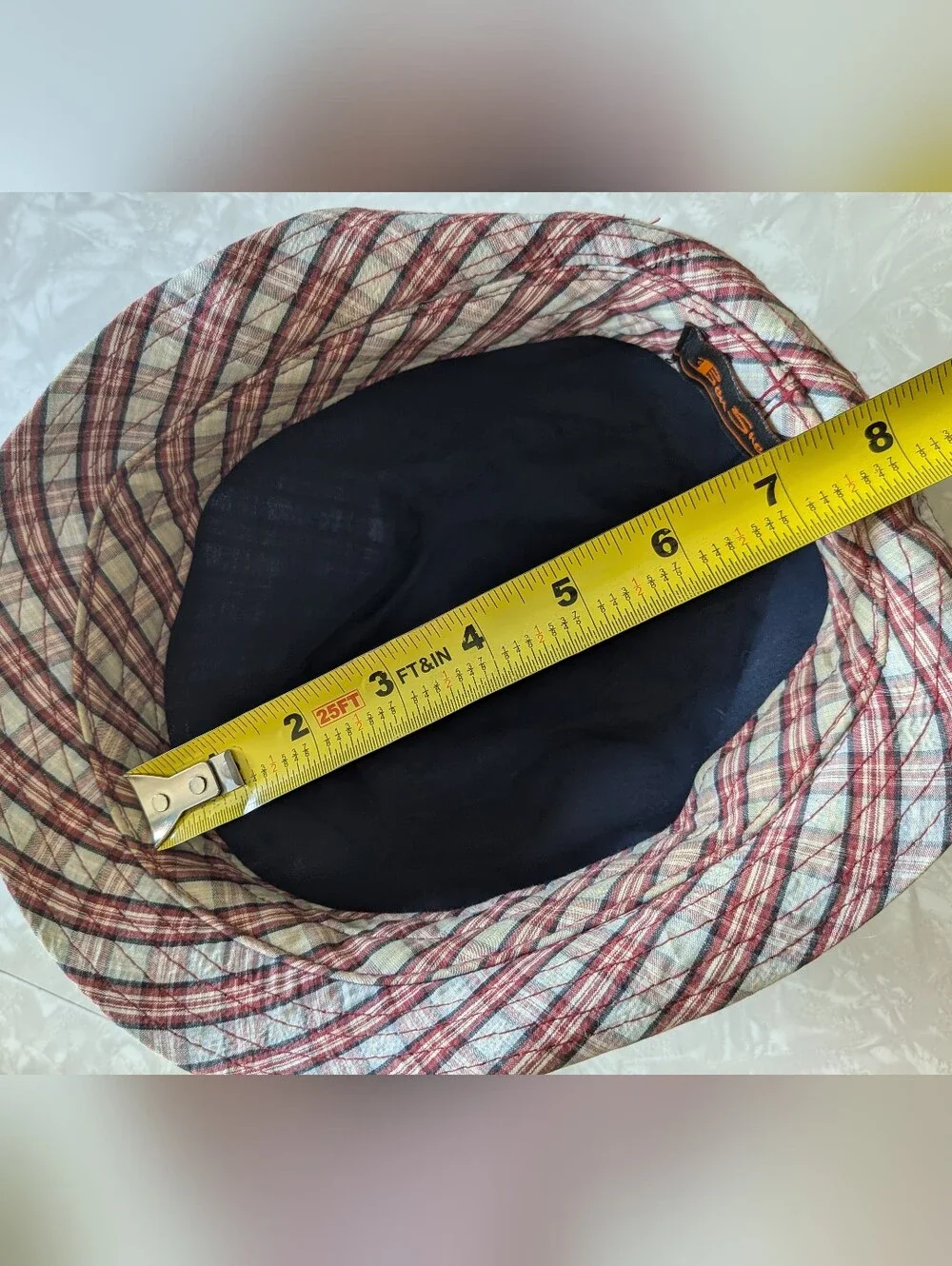 Ben Sherman Trilby Hat Blue & Pink Plaid